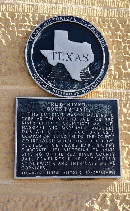 Red River County Jail Marker image. Click for full size.