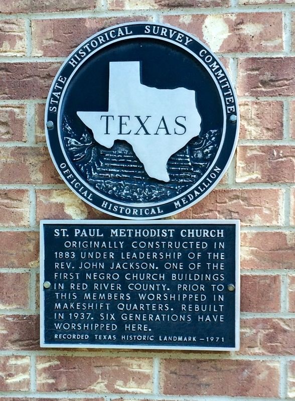 St. Paul Methodist Church Marker. Click for full size. St. Paul Methodist Church Marker image. Click for full size.