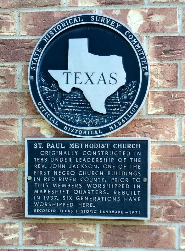 St. Paul Methodist Church Marker image. Click for full size.