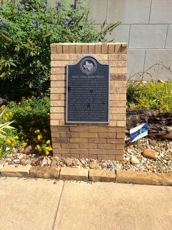 Paris Fire Department Marker. Click for full size. Paris Fire Department Marker image. Click for full size.