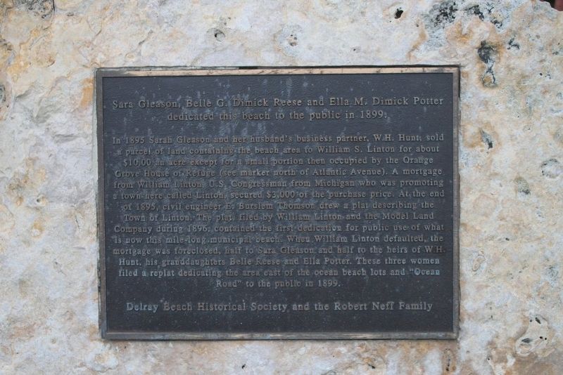 Beach Dedication Marker image. Click for full size.