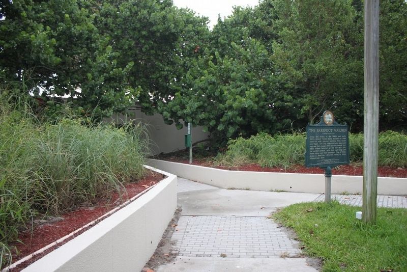 The Barefoot Mailmen Marker at southern tunnel entrance image. Click for full size.