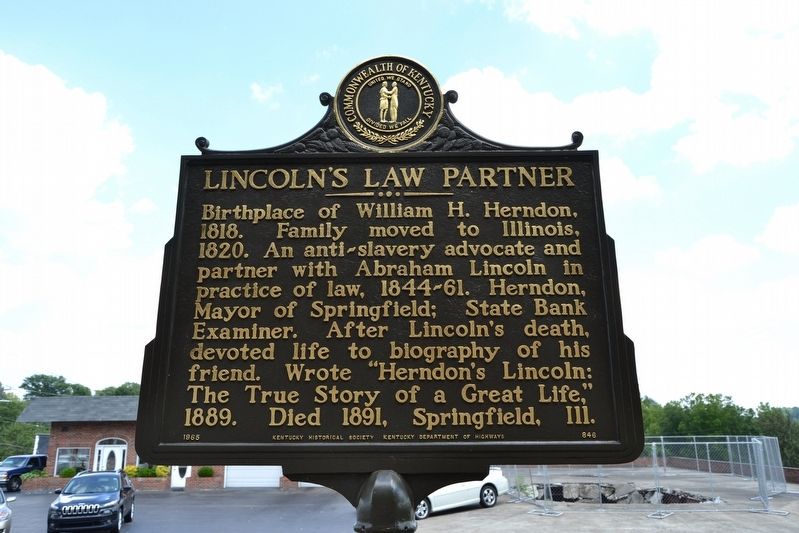 Lincoln's Law Partner Marker. Click for full size. Lincoln's Law Partner Marker image. Click for full size.