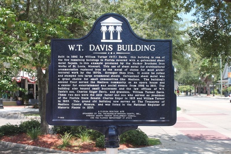 W.T. Davis Building Marker image. Click for full size.