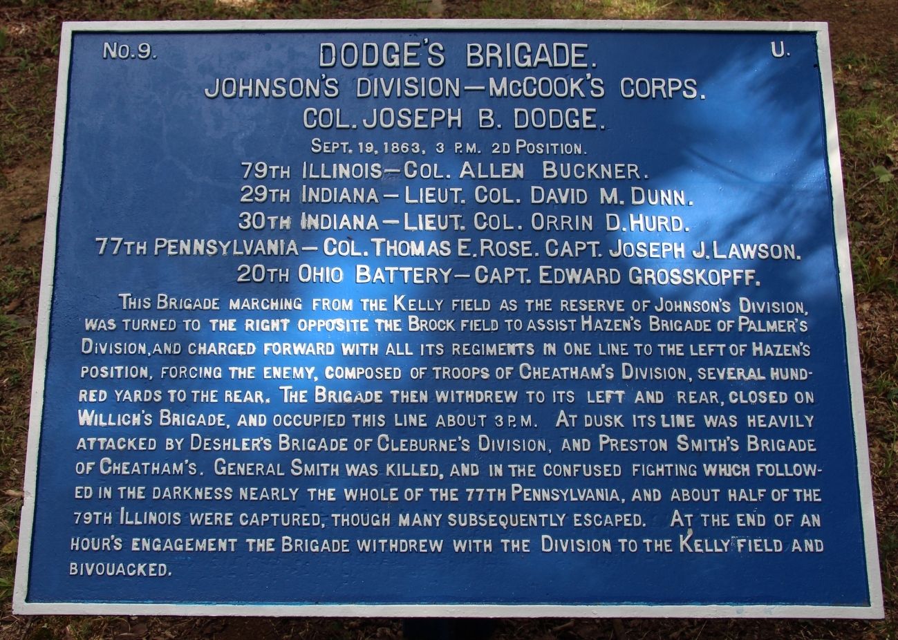 Dodge's Brigade Marker image. Click for full size.