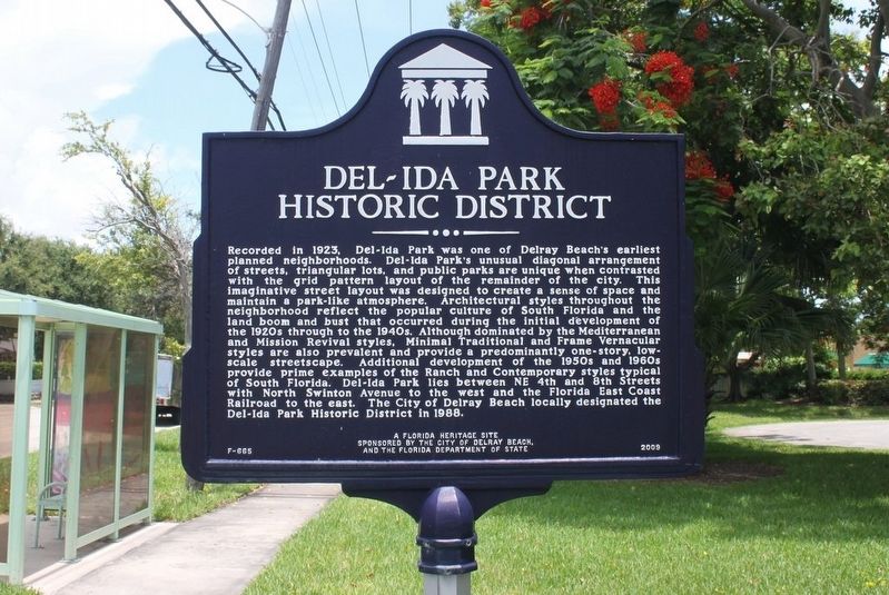 Del-Ida Park Historic District Marker image. Click for full size.
