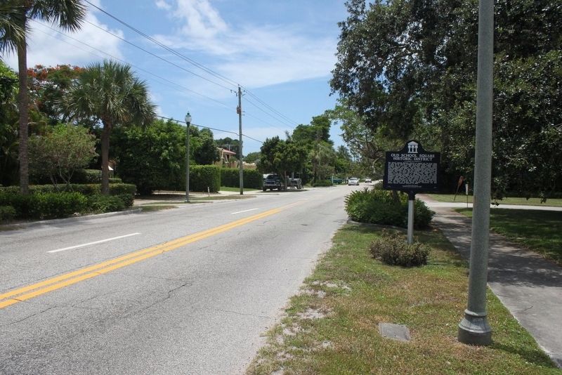 Old School Square Historic District Marker looking south on Swinton Avenue. Click for full size. Old School Square Historic District Marker looking south on Swinton Avenue image. Click for full size.
