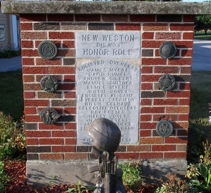 New Weston Veterans Memorial Marker image. Click for full size.