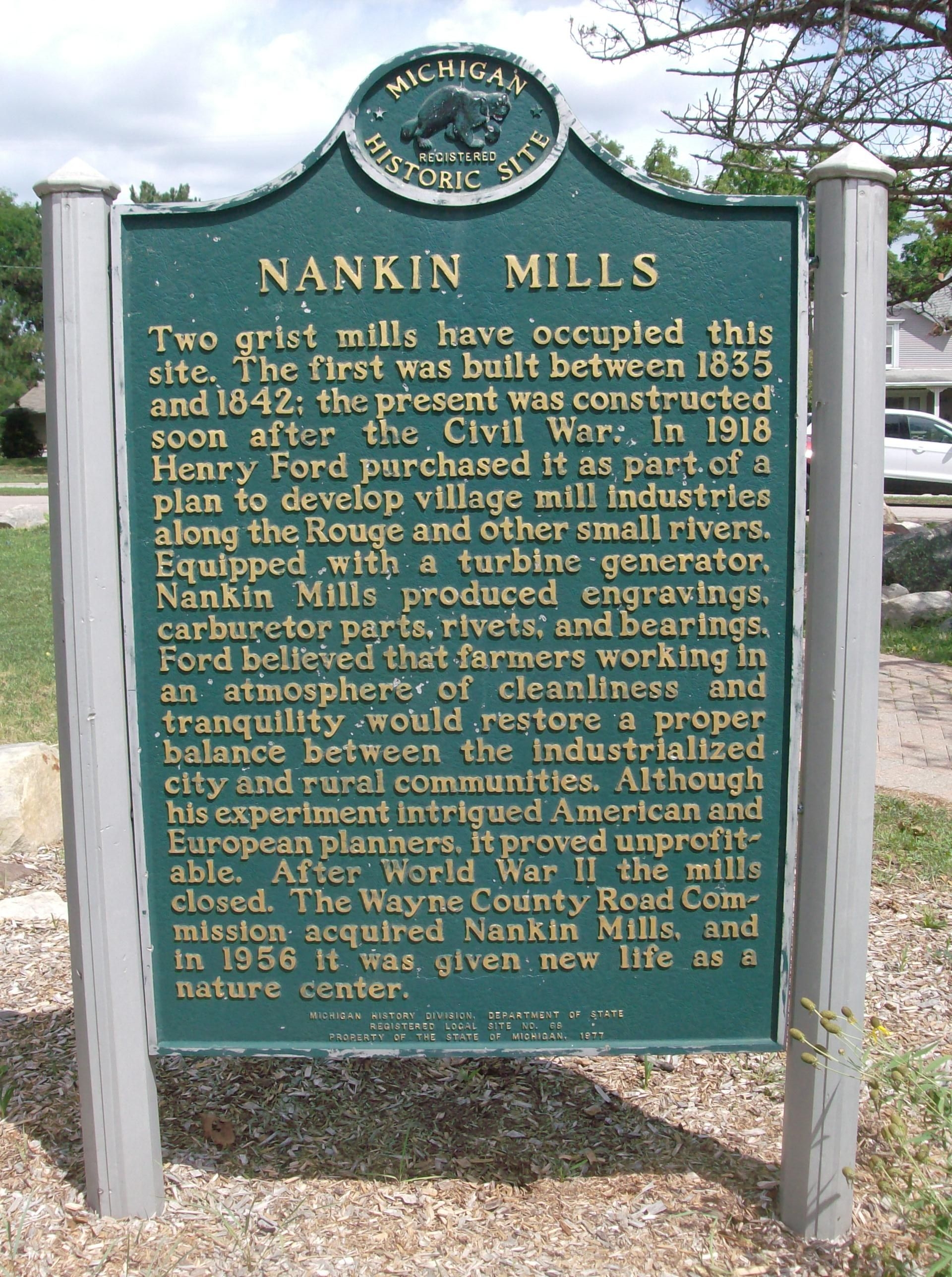 Nankin Mills Marker