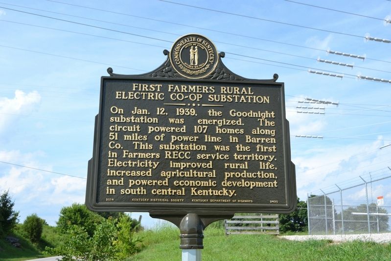 First Farmers Rural Electric Co-Op Substation Marker image. Click for full size.