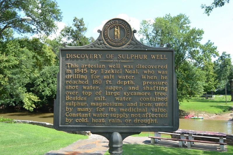 Discovery of Sulphur Well / Beula Villa Hotel Marker image. Click for full size.