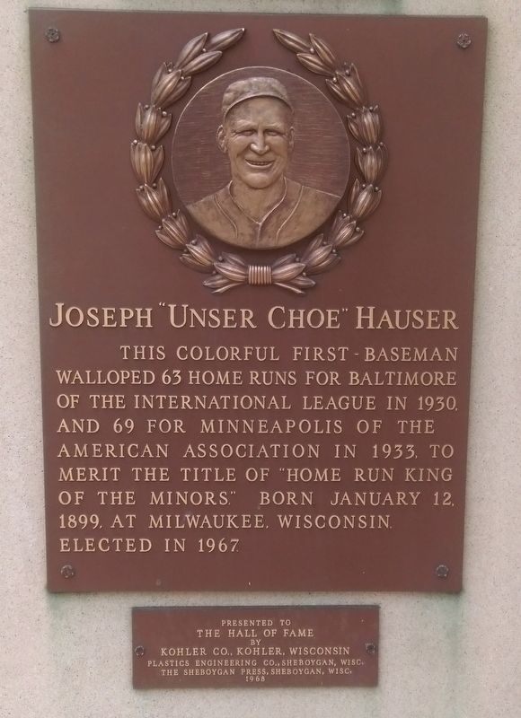 Joseph "Unser Choe" Hauser Marker image. Click for full size.