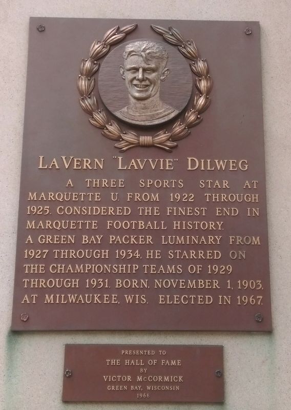 La Vern "Lavvie" Dilweg Marker image. Click for full size.