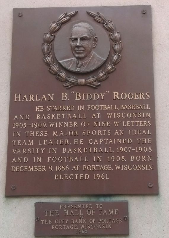 Harlan B. "Biddy" Rogers Marker image. Click for full size.