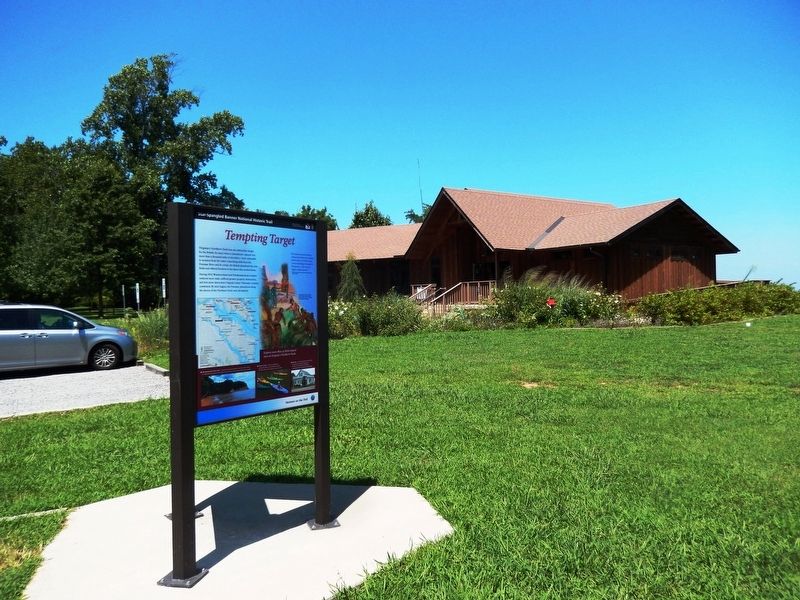 War in the Chesapeake Marker-Visitor Center in the background. Click for full size. War in the Chesapeake Marker-Visitor Center in the background image. Click for full size.
