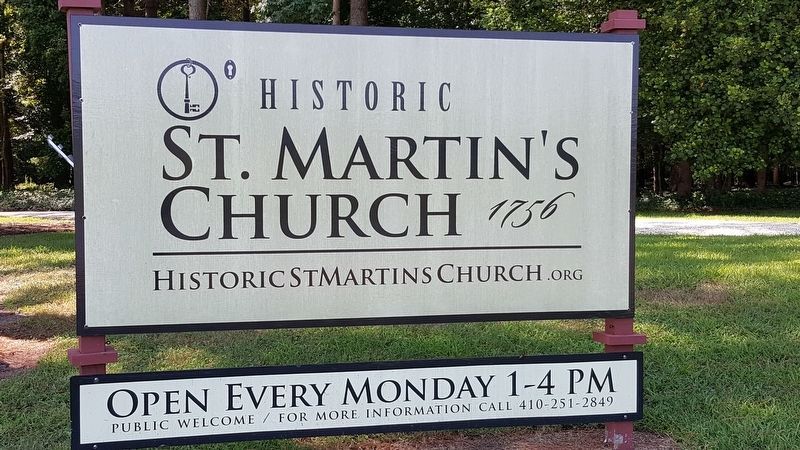 St. Martin's Church Marker. Click for full size. St. Martin's Church Marker image. Click for full size.