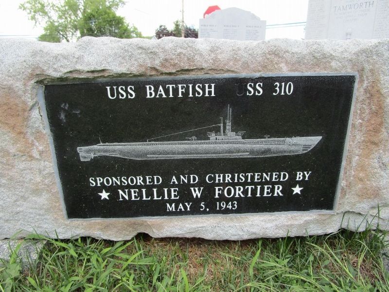 USS Batfish stone image. Click for full size.