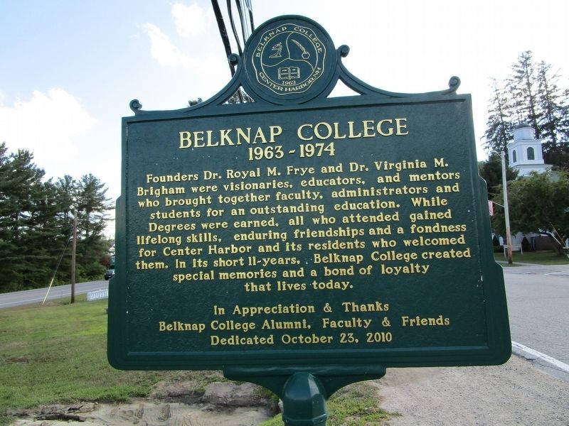 Belknap College Marker image. Click for full size.
