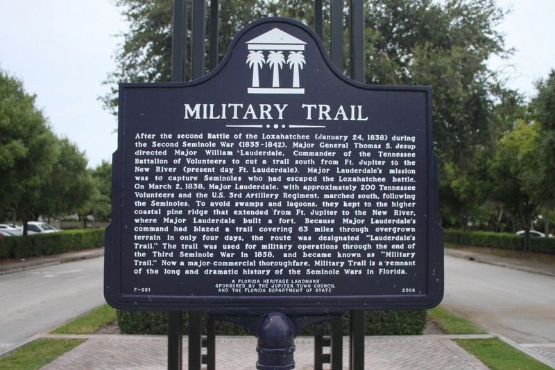 Military Trail Marker image. Click for full size.