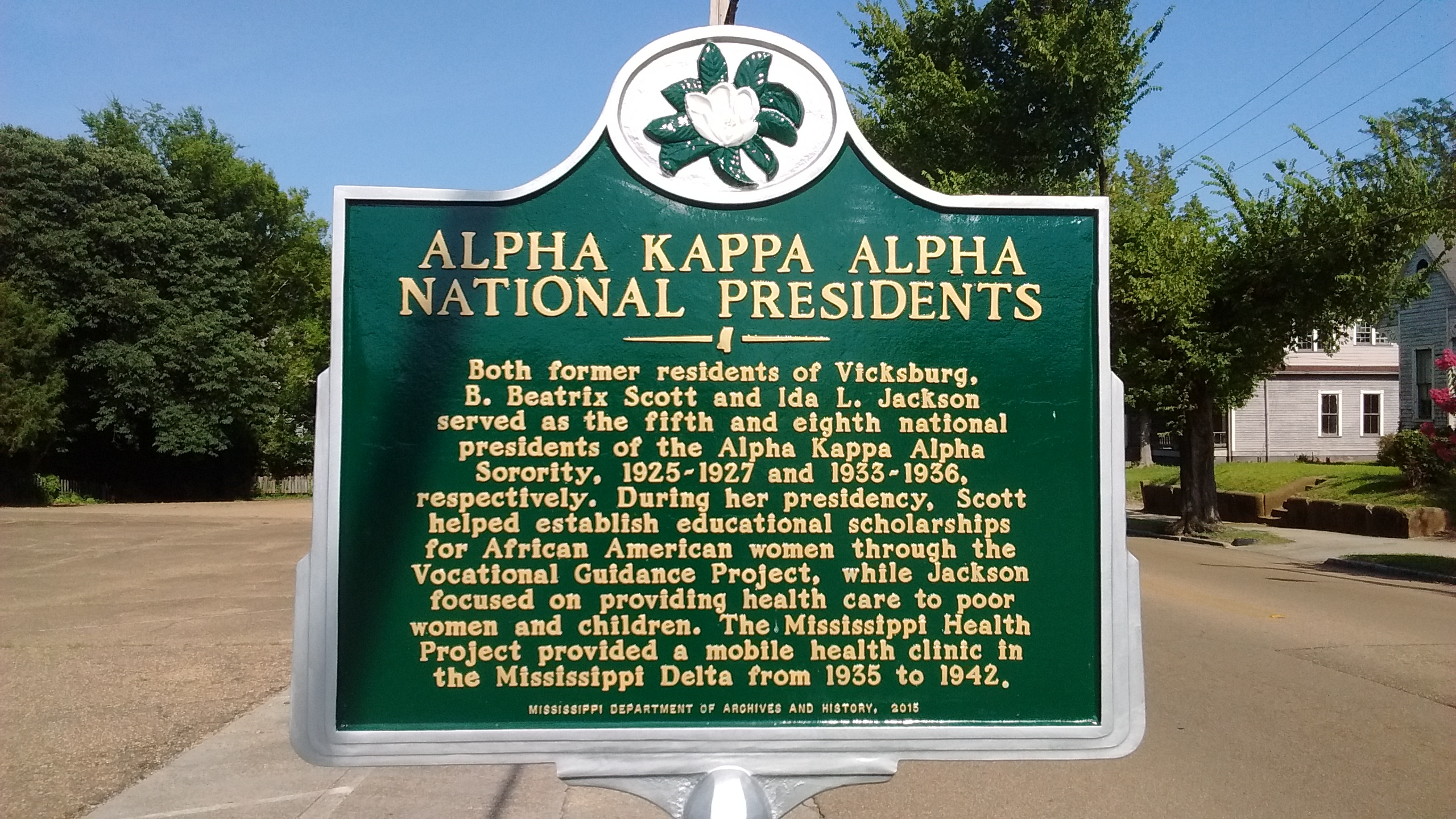 Alpha Kappa Alpha National Presidents Marker