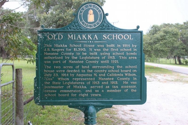 Old Miakka School Marker. Click for full size. Old Miakka School Marker image. Click for full size.