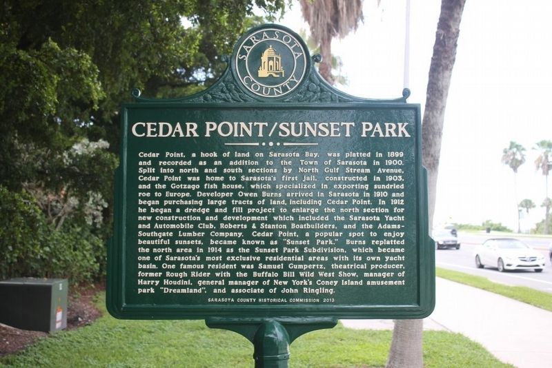 Cedar Point/Sunset Park-Cedar Point/Golden Gate Point Marker image. Click for full size.