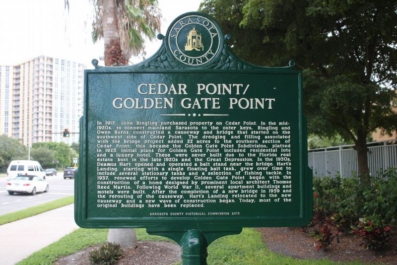 Cedar Point/Sunset Park-Cedar Point/Golden Gate Point Marker Reverse image. Click for full size.