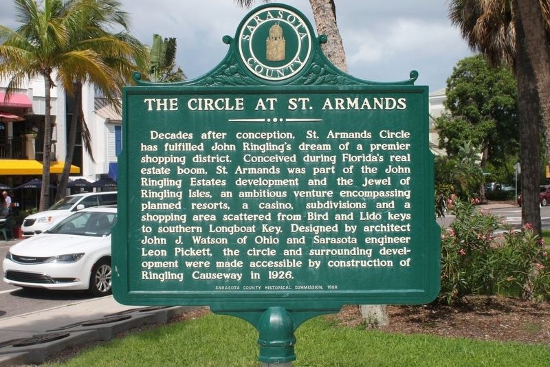 The Circle at St. Armands Marker image. Click for full size.