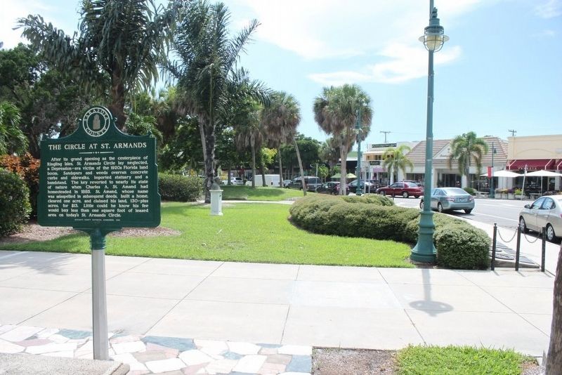 The Circle at St. Armands Marker and part of St. Armands Circle image. Click for full size.
