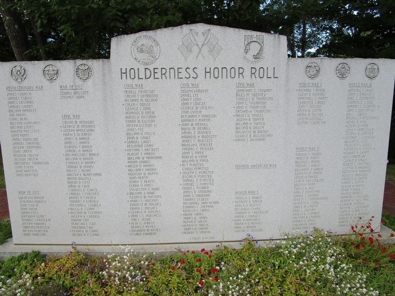 Holderness Veterans Memorial image. Click for full size.