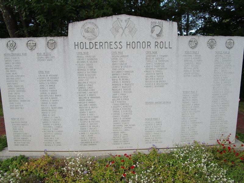 Holderness Veterans Memorial. Click for full size. Holderness Veterans Memorial image. Click for full size.