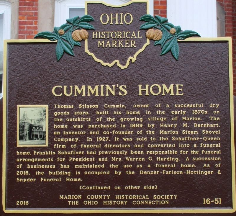 Cummin's Home Marker. Click for full size. Cummin's Home Marker image. Click for full size.