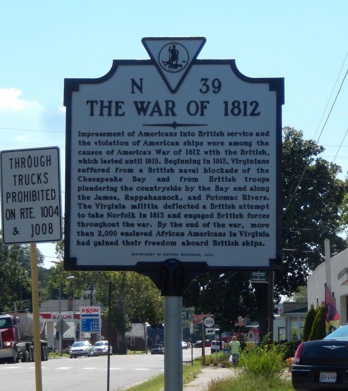 The War of 1812 Marker (side 2) image. Click for full size.