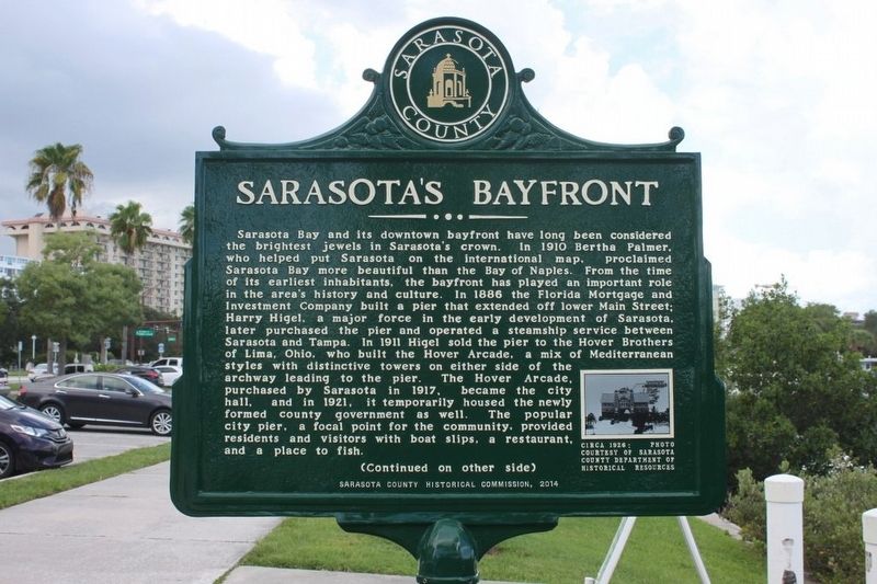 Sarasota's Bayfront Marker image. Click for full size.