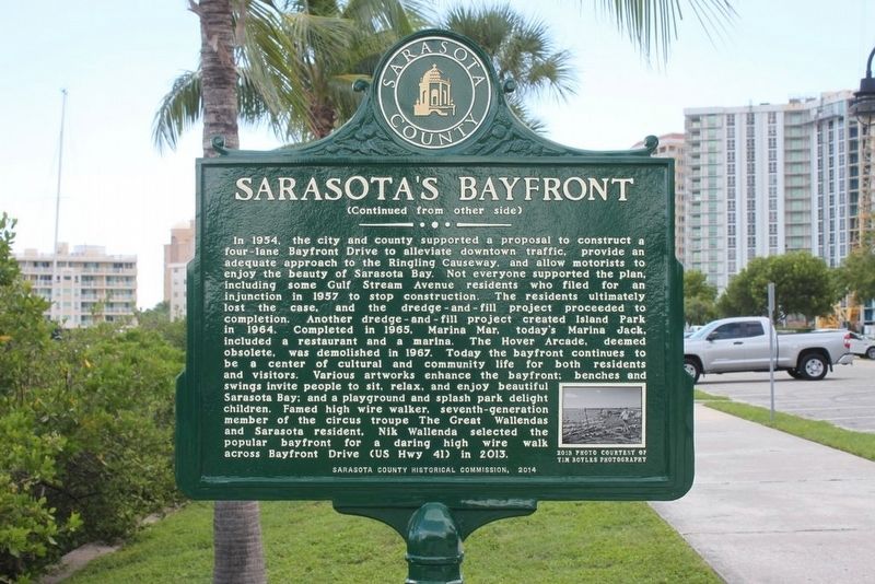 Sarasota's Bayfront Marker Reverse image. Click for full size.