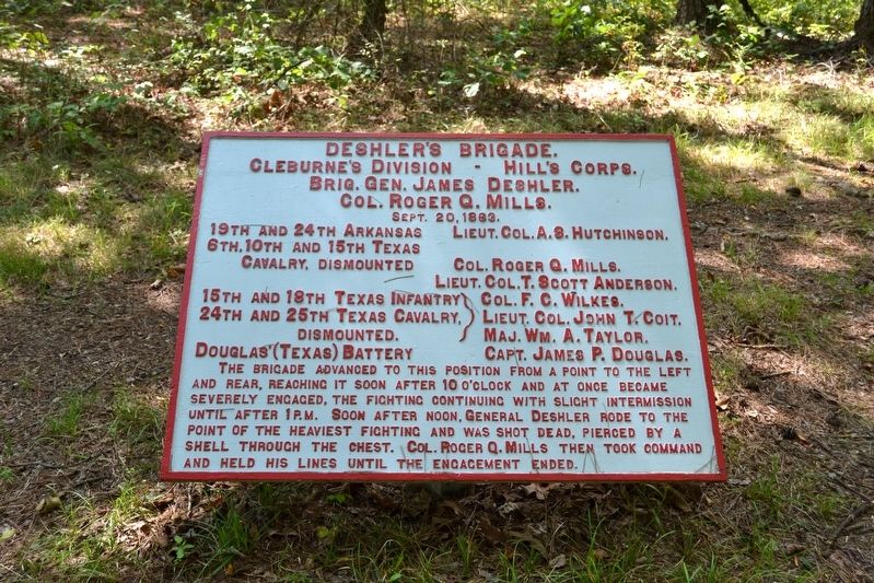 Deshler's Brigade Marker image. Click for full size.