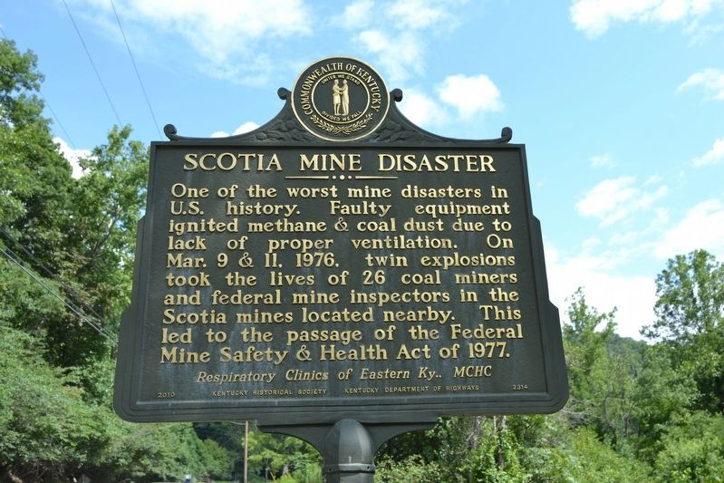 Scotia Mine Disaster Marker image. Click for full size.
