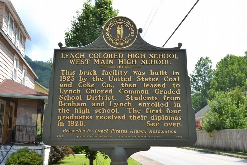 Lynch Colored High School - West Main High School Marker image. Click for full size.