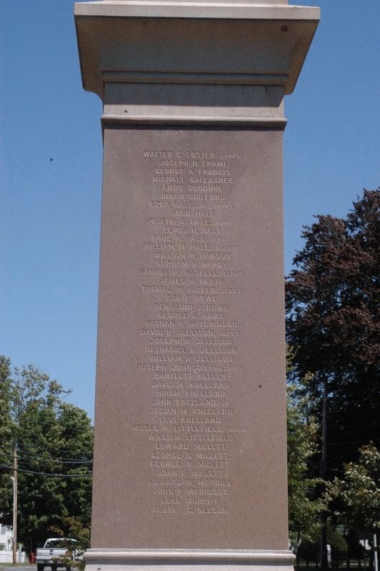 Rowley Massachusetts Civil War Memorial Marker image. Click for full size.