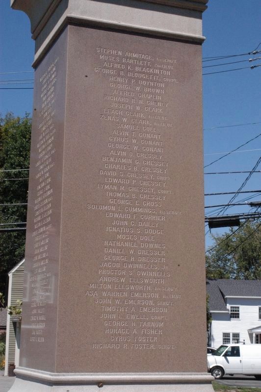 Rowley Massachusetts Civil War Memorial Marker image. Click for full size.