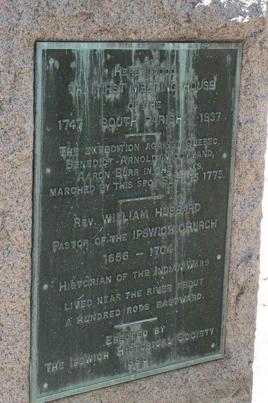 Ipswich Massachusetts Village Green Memorial Marker. Click for full size. Ipswich Massachusetts Village Green Memorial Marker image. Click for full size.