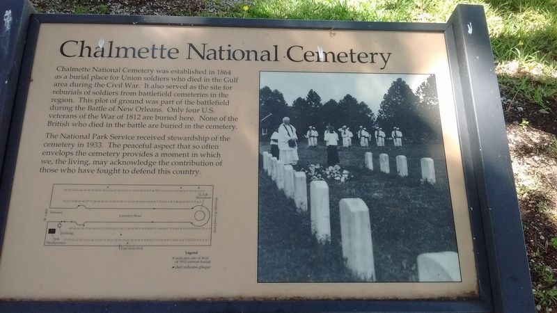 Chalmette National Cemetery Marker image. Click for full size.