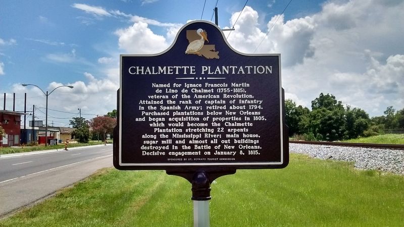 Chalmette Plantation Marker image. Click for full size.