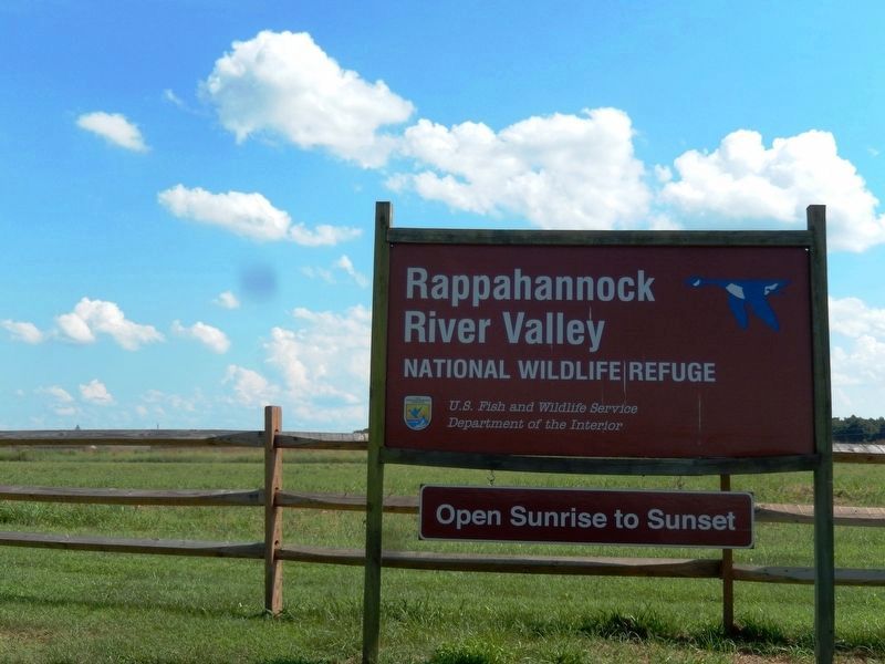 Sign at the entrance to Rappahannock River Valley National Wildlife Refuge image. Click for full size.