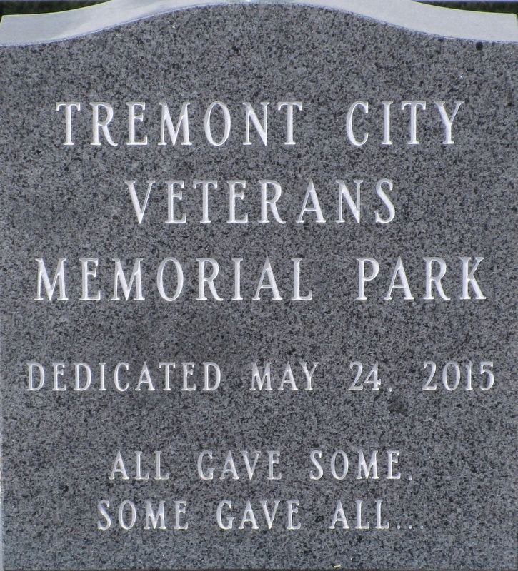 Tremont City Veterans Memorial Marker image. Click for full size.