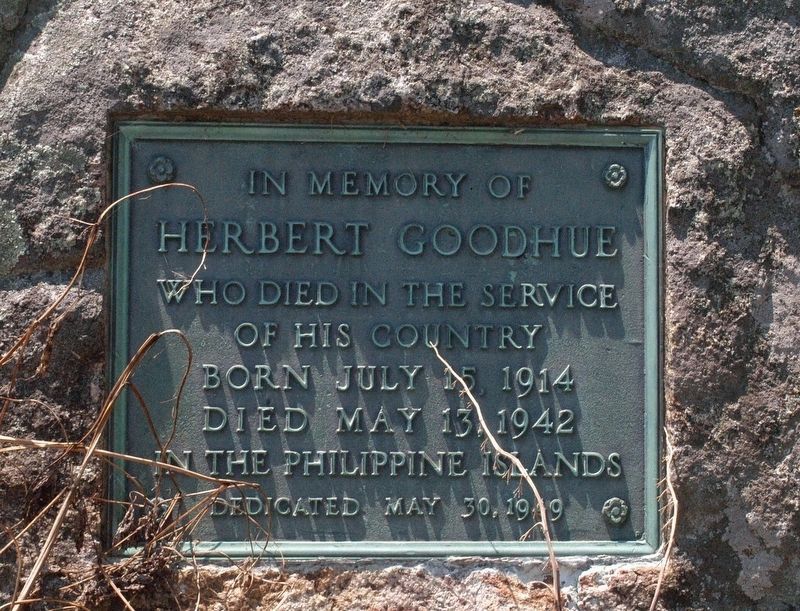 Herbert Goodhue War Memorial Marker image. Click for full size.