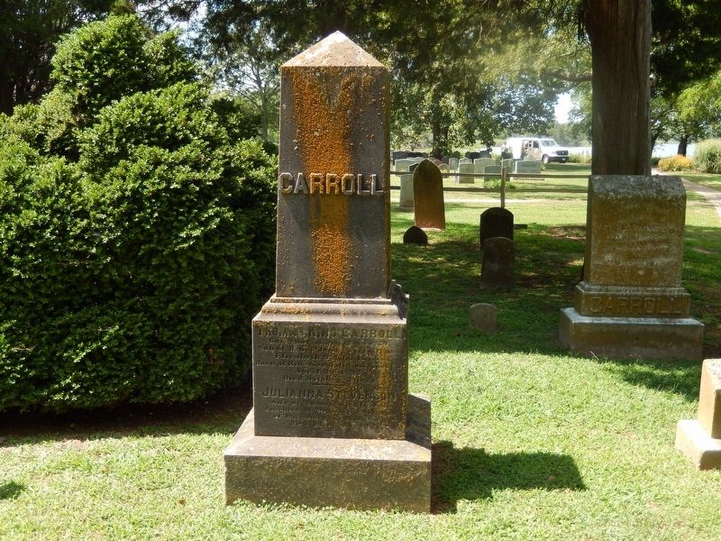 Governor Thomas King Carroll Gravestone. Click for full size. Governor Thomas King Carroll Gravestone image. Click for full size.
