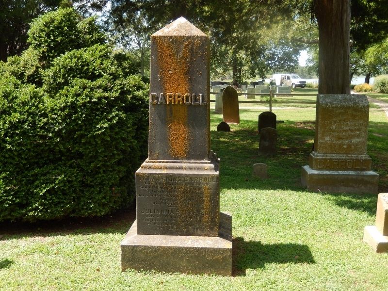 Governor Thomas King Carroll Gravestone image. Click for full size.