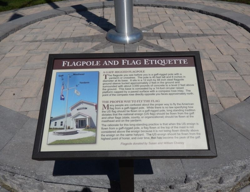 Flagpole and Flag Etiquette Marker image. Click for full size.