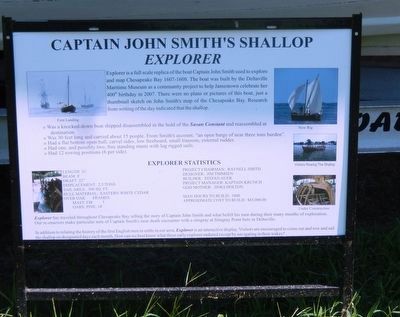 Captain John Smith’s Shallop Marker. Click for full size. Captain John Smith’s Shallop Marker image. Click for full size.